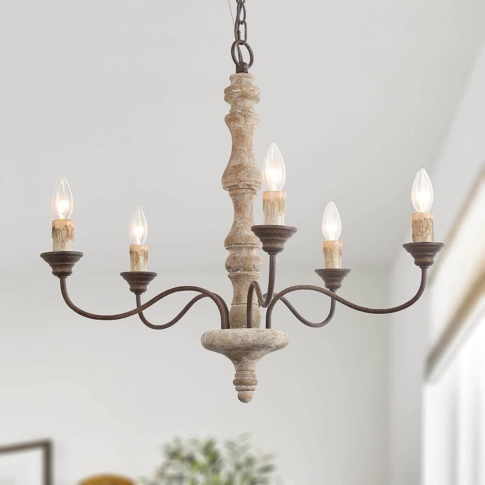 Aurora Chandelier Candlestick Farmhouse Rustic-Neutral Decor