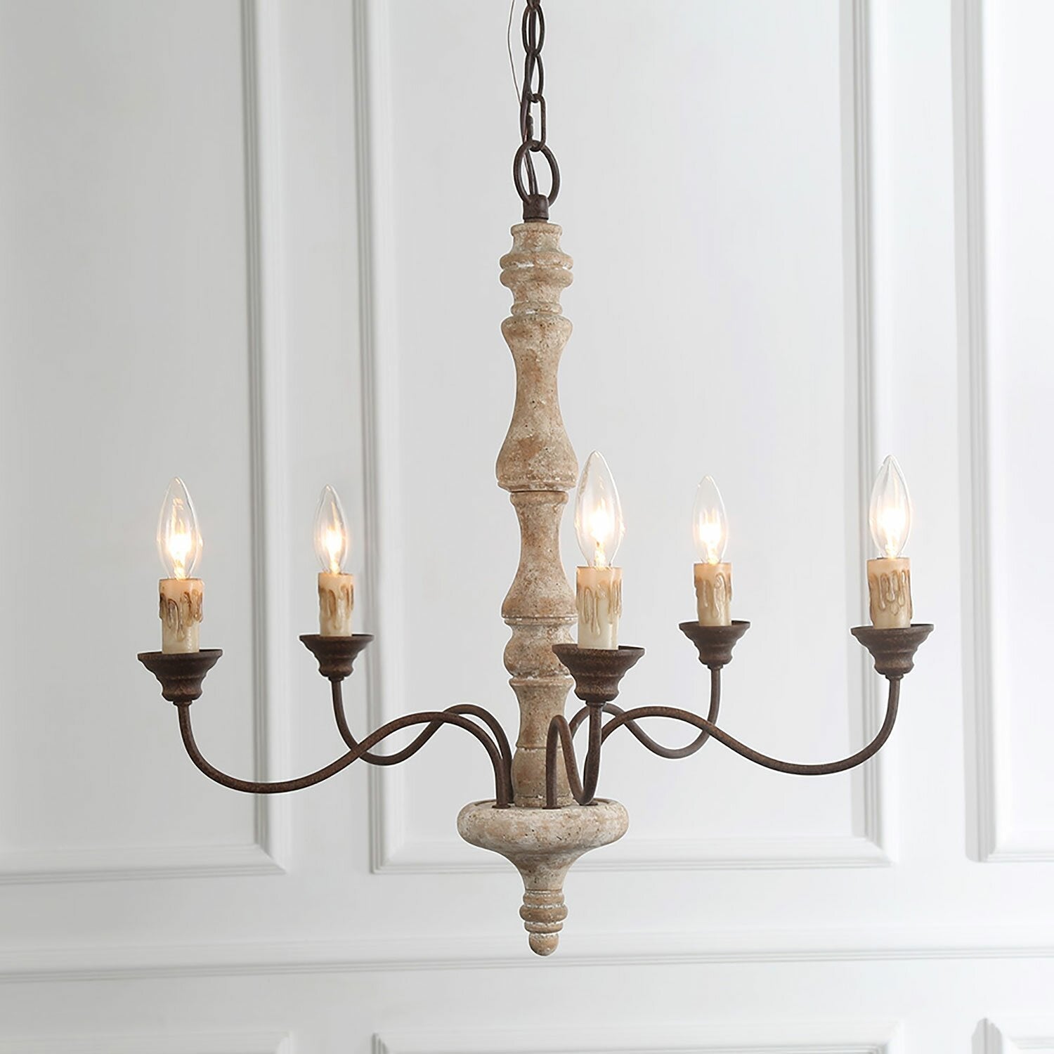 Aurora Chandelier Candlestick Farmhouse Rustic-Neutral Decor