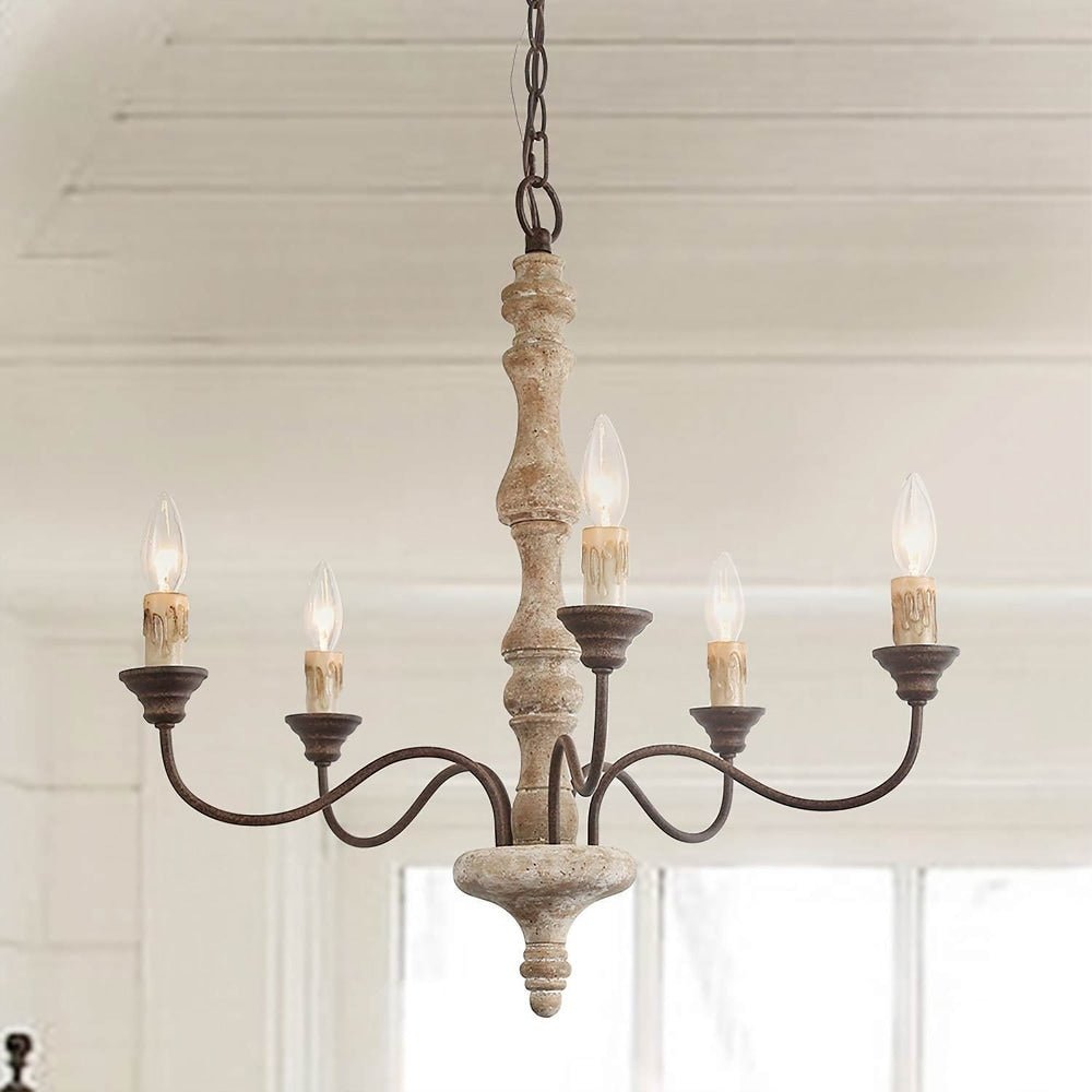 Aurora Chandelier Candlestick Farmhouse Rustic-Neutral Decor