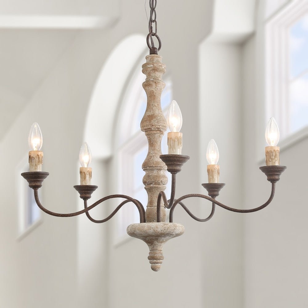 Aurora Chandelier Candlestick Farmhouse Rustic-Neutral Decor