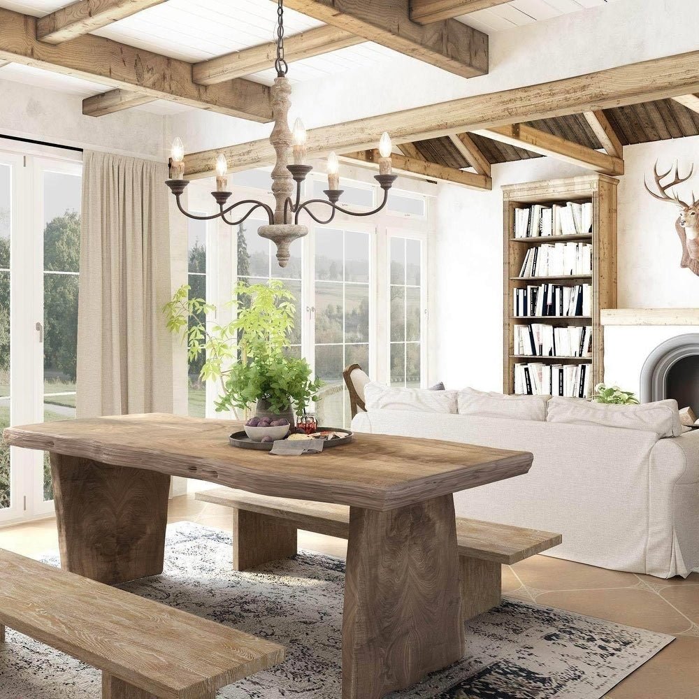Aurora Chandelier Candlestick Farmhouse Rustic-Neutral Decor