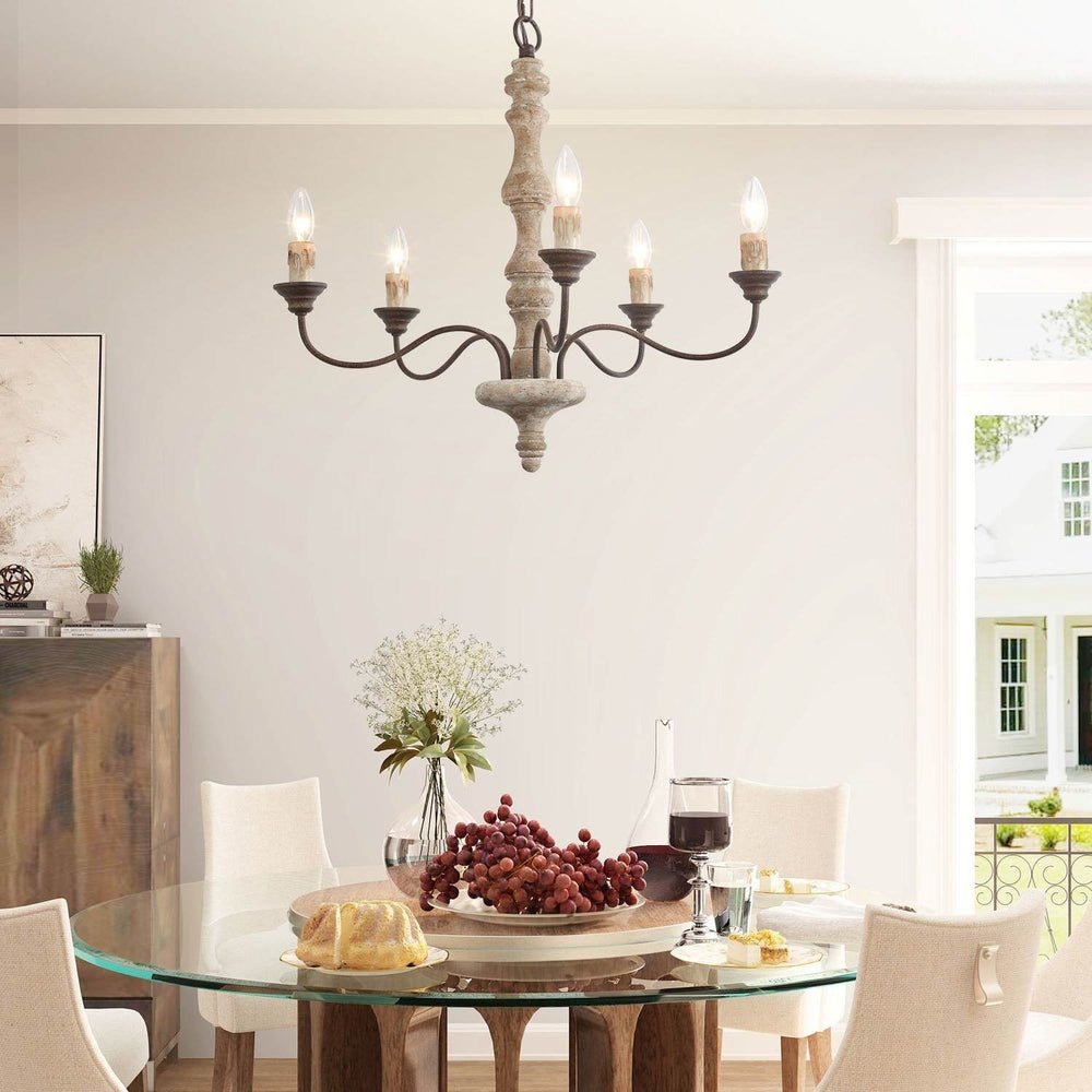 Aurora Chandelier Candlestick Farmhouse Rustic-Neutral Decor