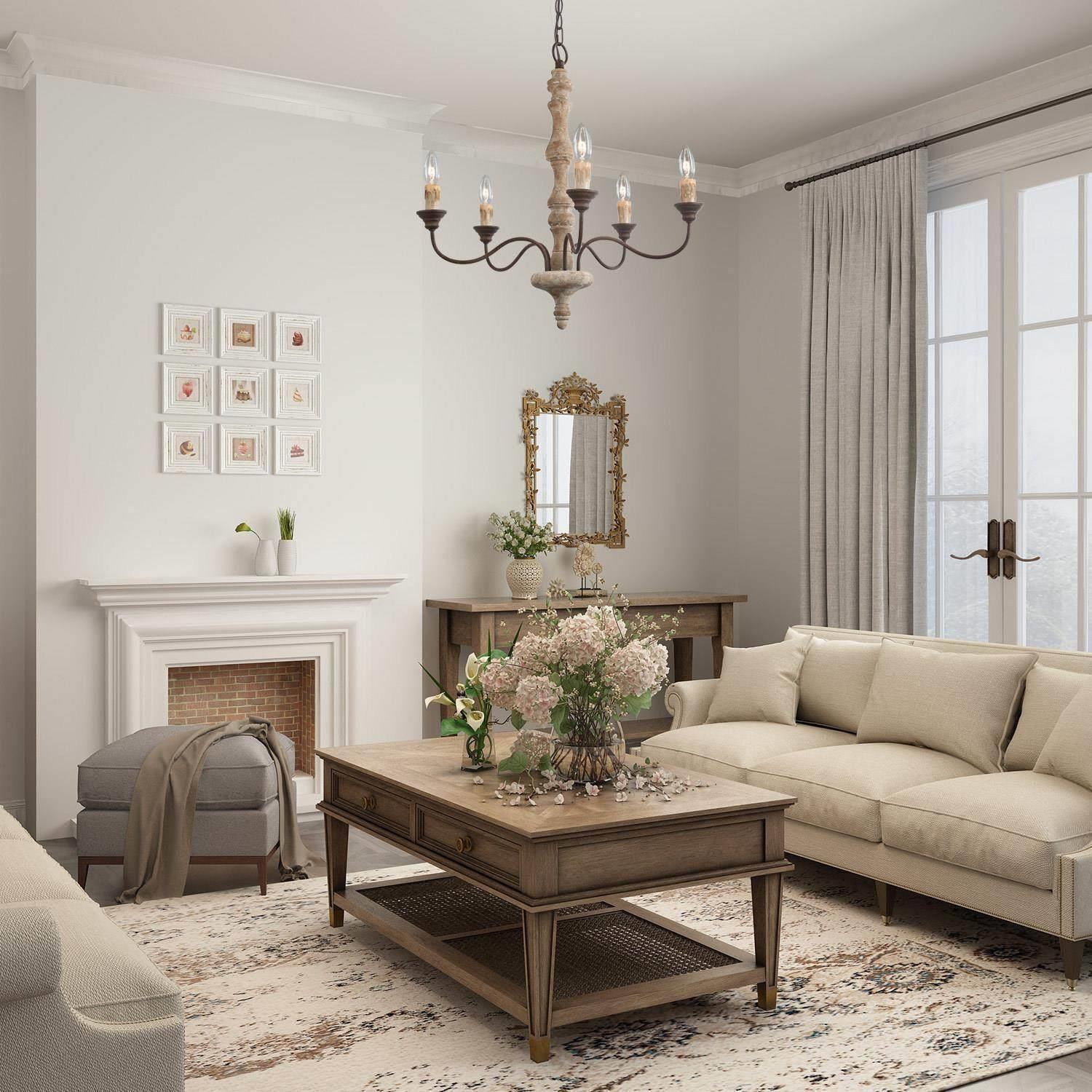 Aurora Chandelier Candlestick Farmhouse Rustic-Neutral Decor