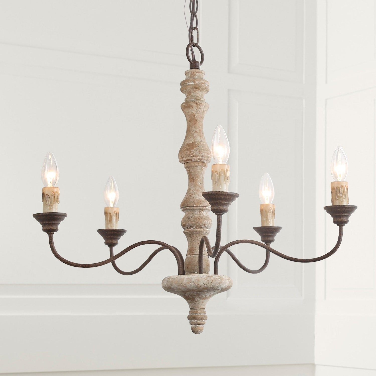 Aurora Chandelier Candlestick Farmhouse Rustic-Neutral Decor