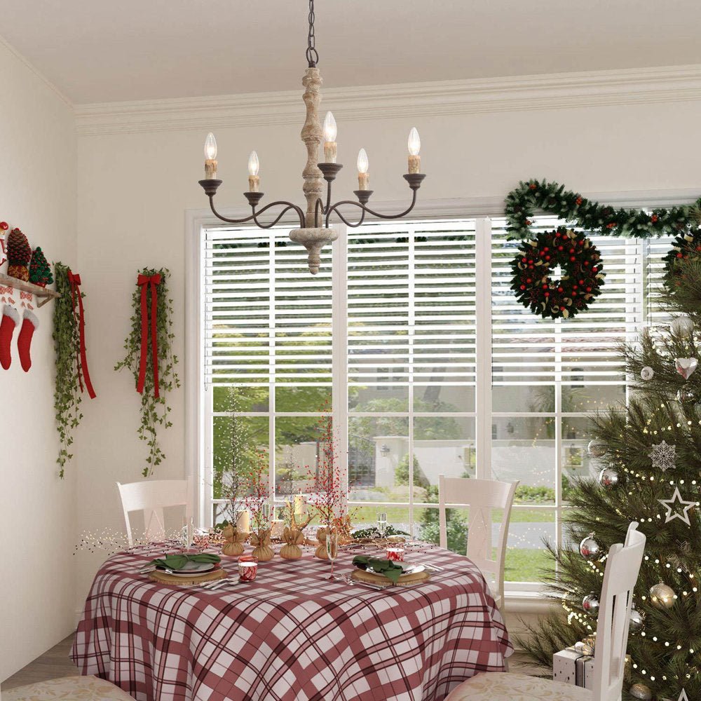 Aurora Chandelier Candlestick Farmhouse Rustic-Neutral Decor