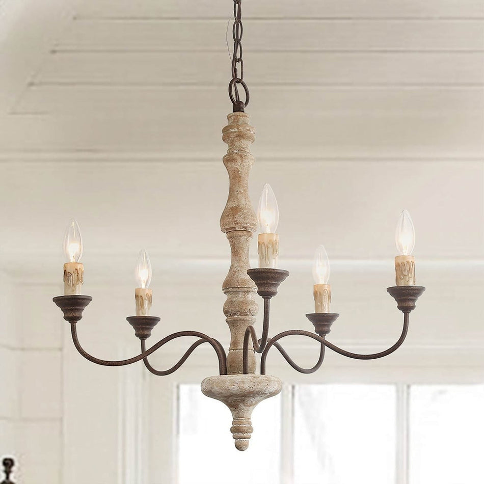 Aurora Chandelier Candlestick Farmhouse Rustic-Neutral Decor