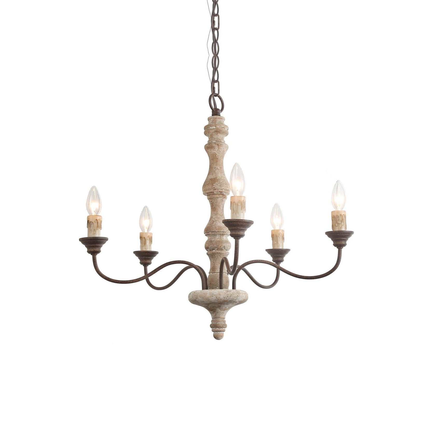 Aurora Chandelier Candlestick Farmhouse Rustic-Neutral Decor
