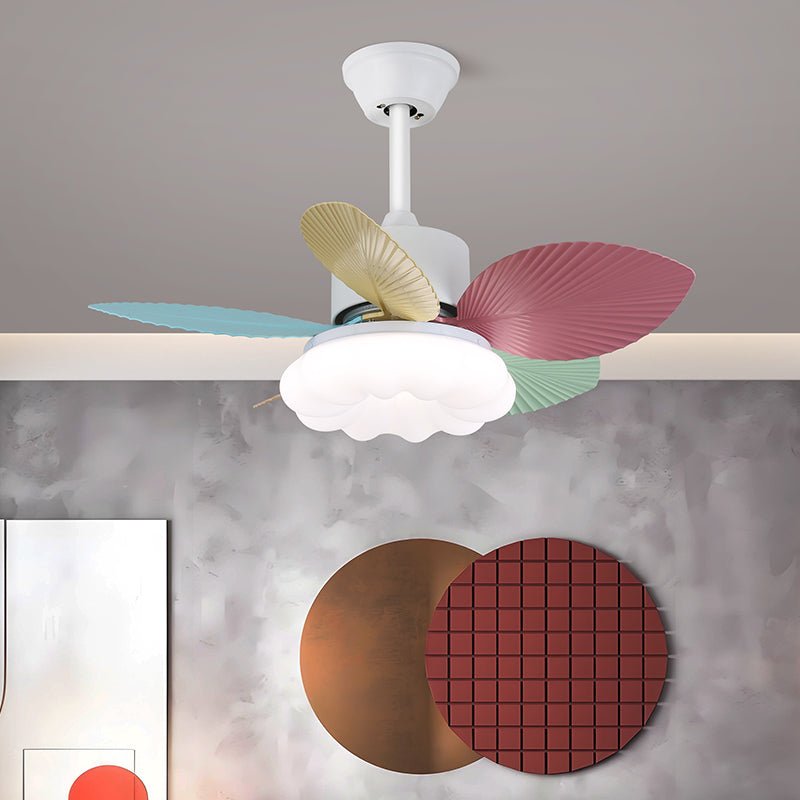 Liora Colorful Glass Ceiling Fan Light-Neutral Decor