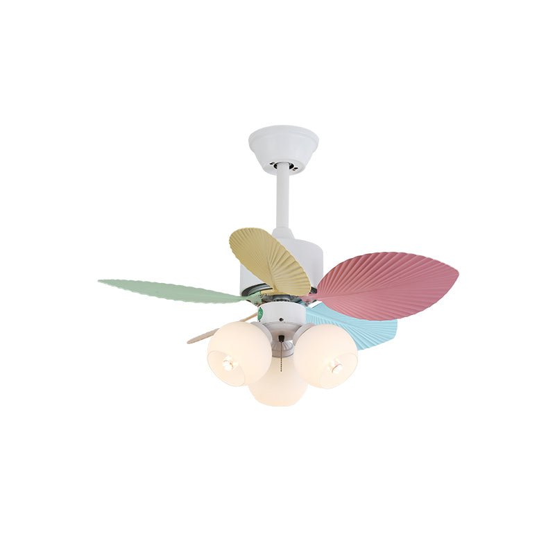 Liora Colorful Glass Ceiling Fan Light-Neutral Decor