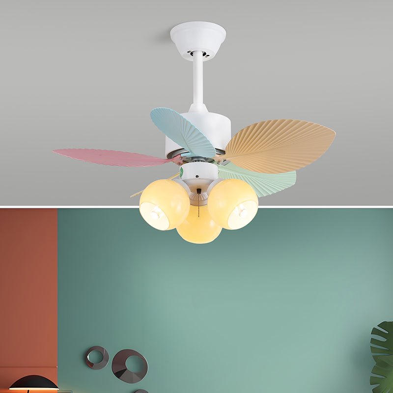 Liora Colorful Glass Ceiling Fan Light-Neutral Decor