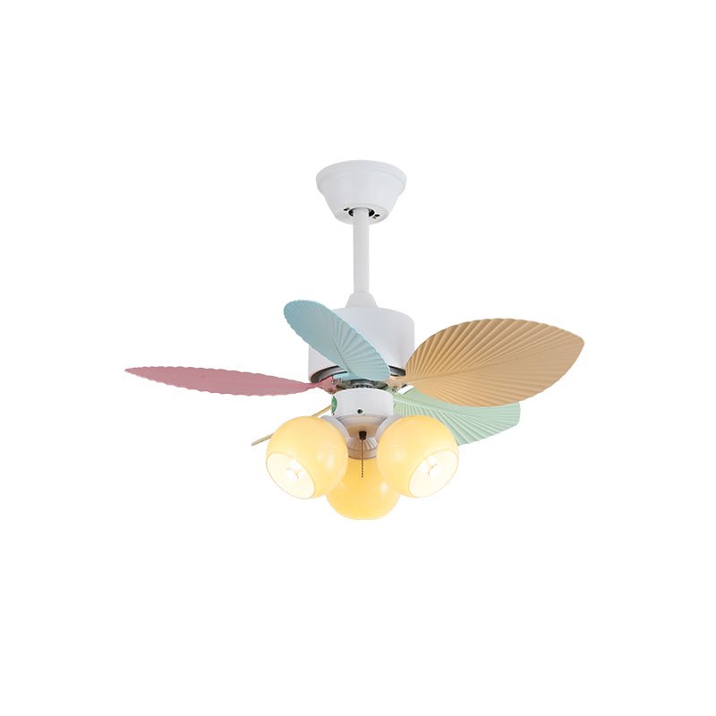 Liora Colorful Glass Ceiling Fan Light-Neutral Decor