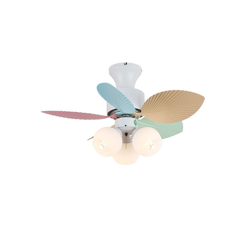 Liora Colorful Glass Ceiling Fan Light-Neutral Decor