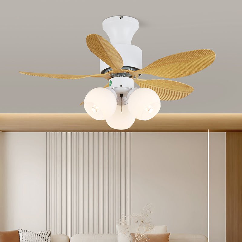 Liora Colorful Glass Ceiling Fan Light-Neutral Decor