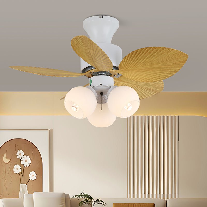 Liora Colorful Glass Ceiling Fan Light-Neutral Decor