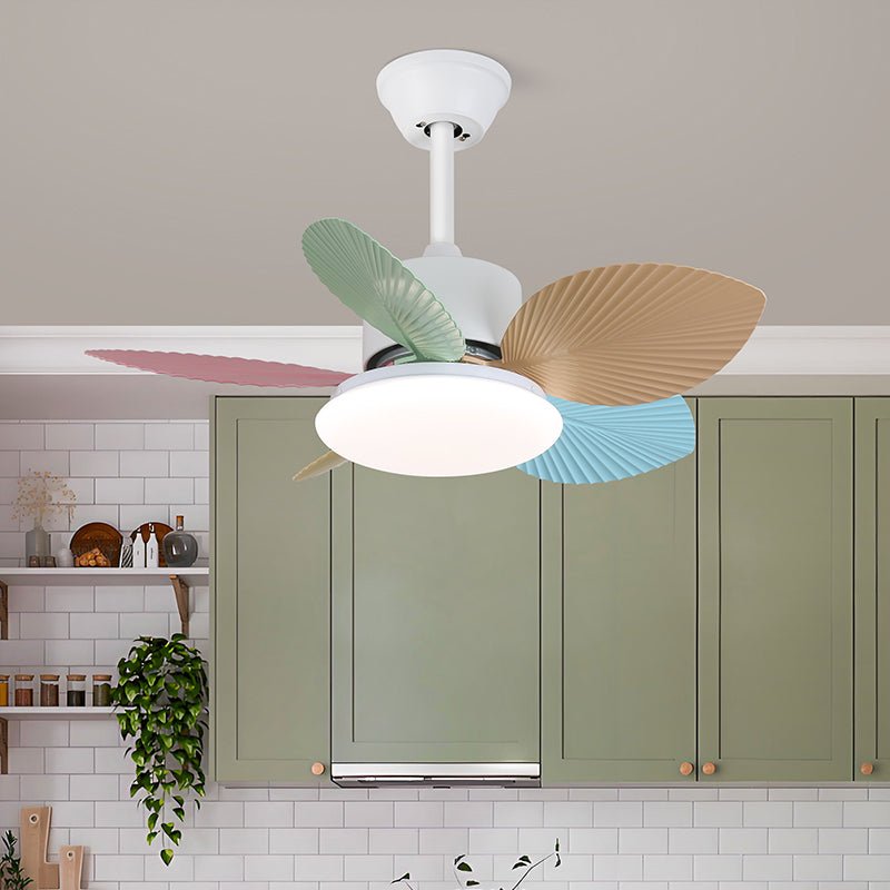 Liora Colorful Glass Ceiling Fan Light-Neutral Decor