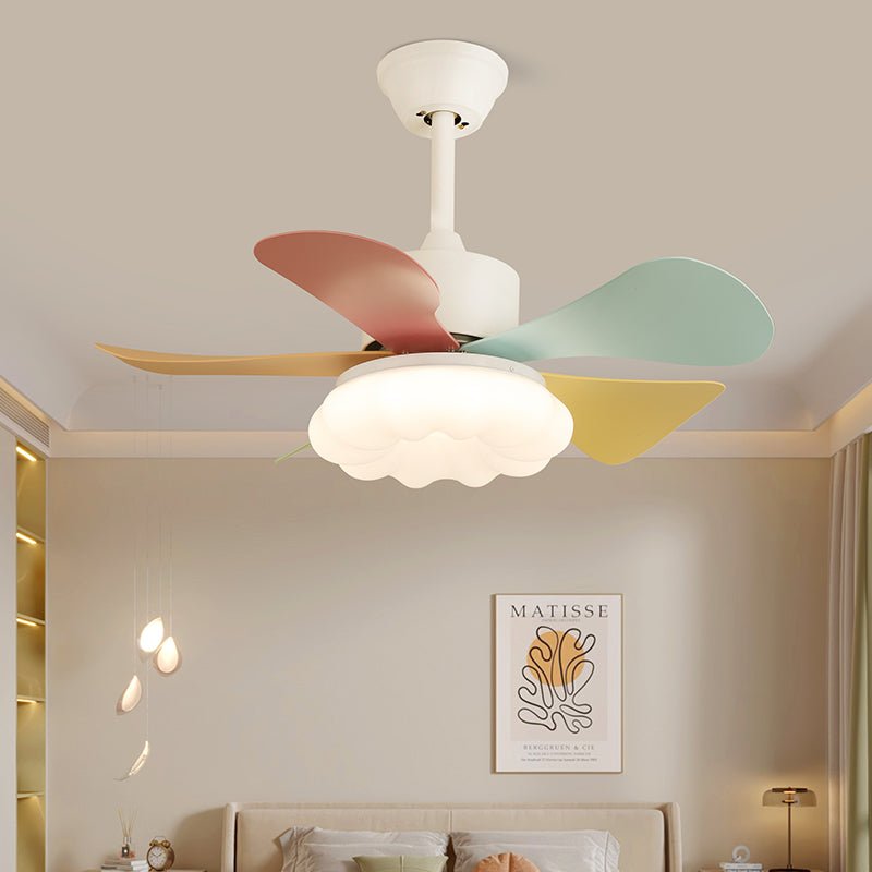 Liora Colorful Glass Ceiling Fan Light-Neutral Decor