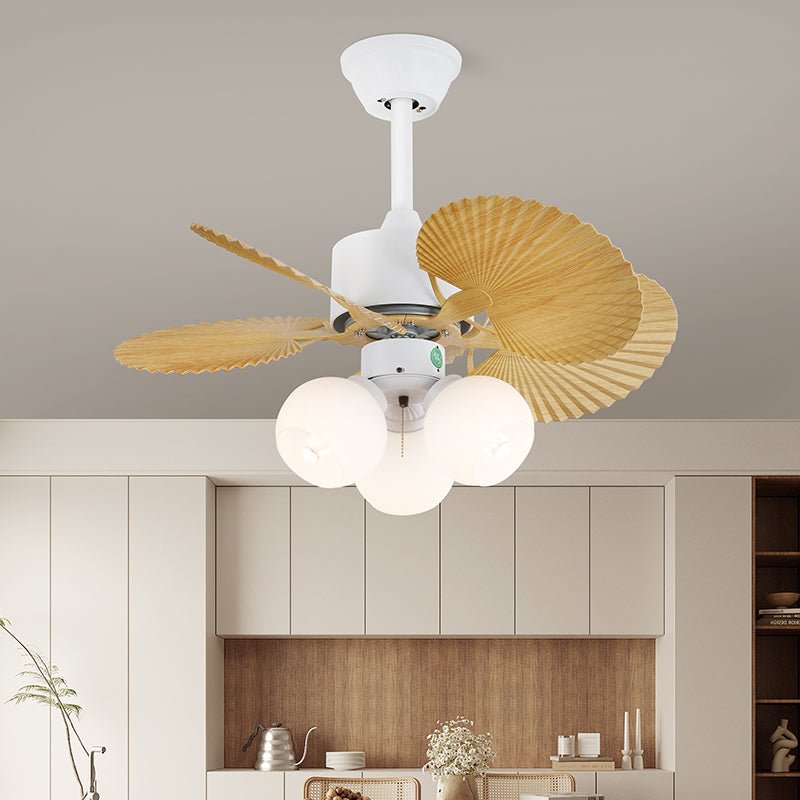Liora Colorful Glass Ceiling Fan Light-Neutral Decor