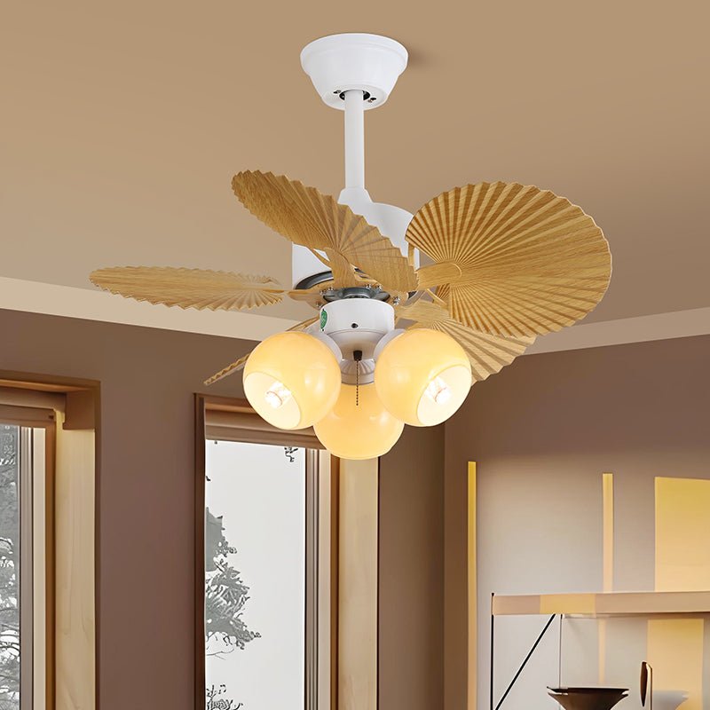 Liora Colorful Glass Ceiling Fan Light-Neutral Decor