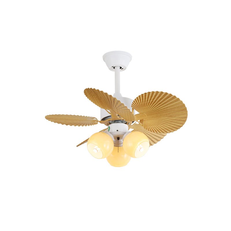 Liora Colorful Glass Ceiling Fan Light-Neutral Decor