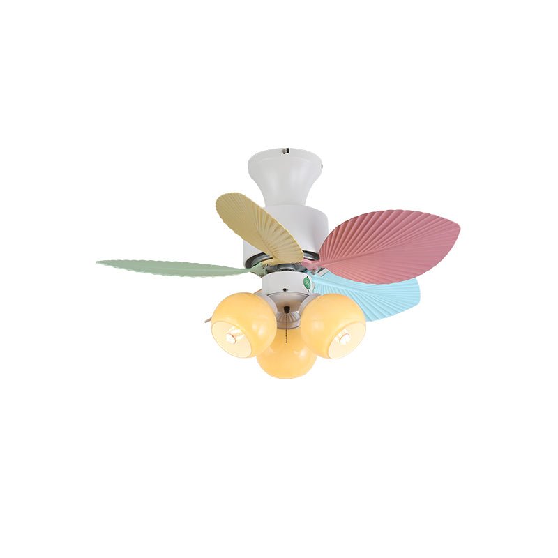 Liora Colorful Glass Ceiling Fan Light-Neutral Decor