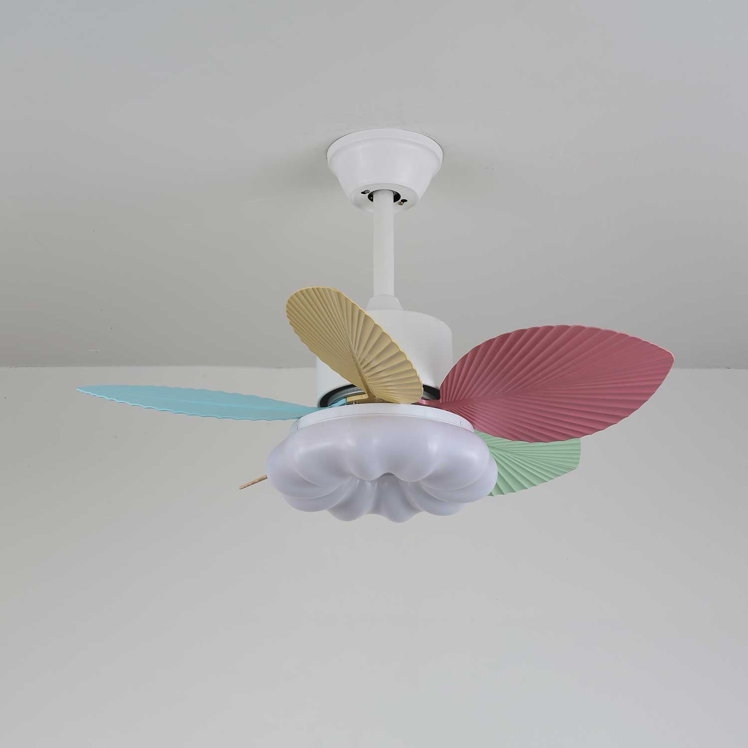 Liora Colorful Glass Ceiling Fan Light-Neutral Decor