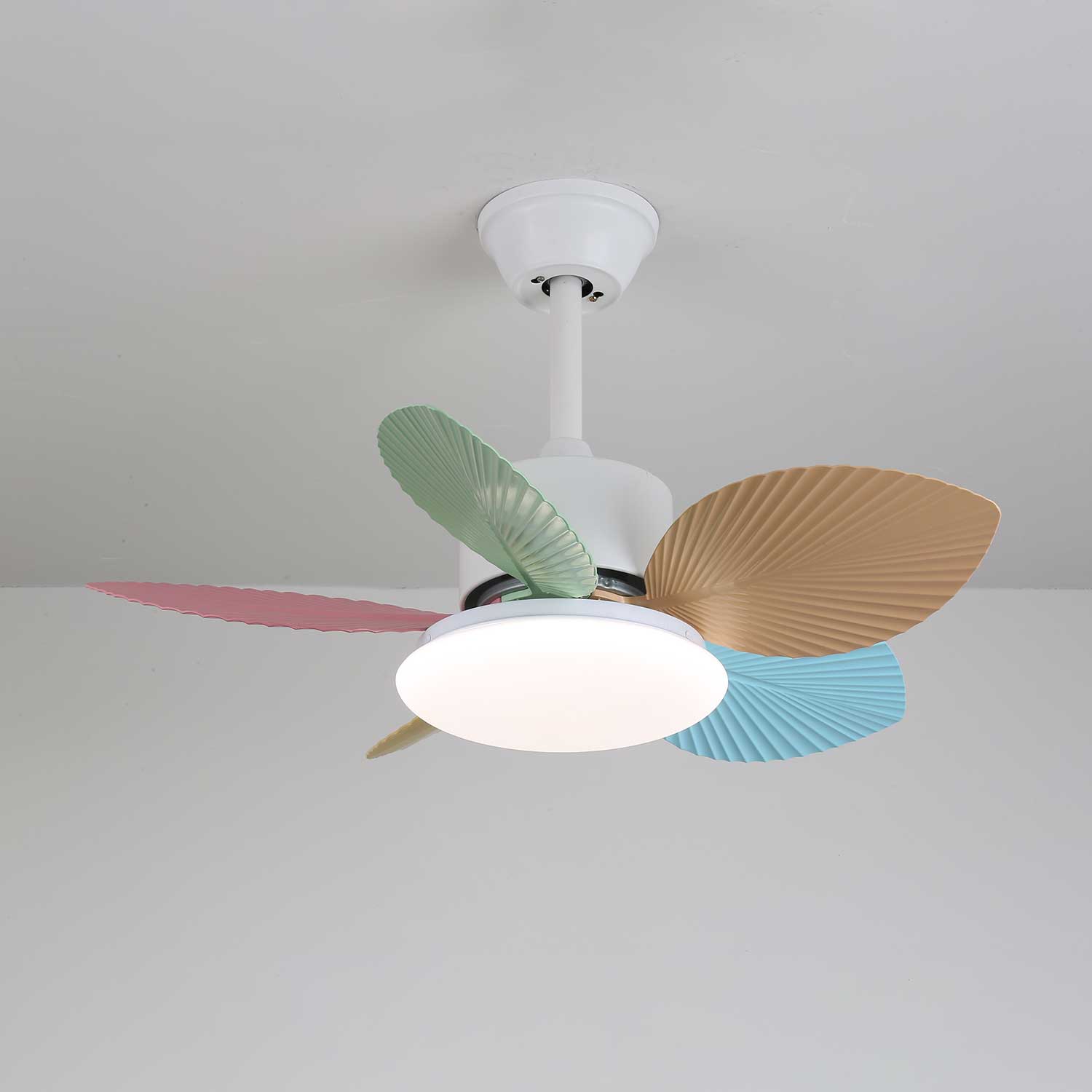 Liora Colorful Glass Ceiling Fan Light-Neutral Decor