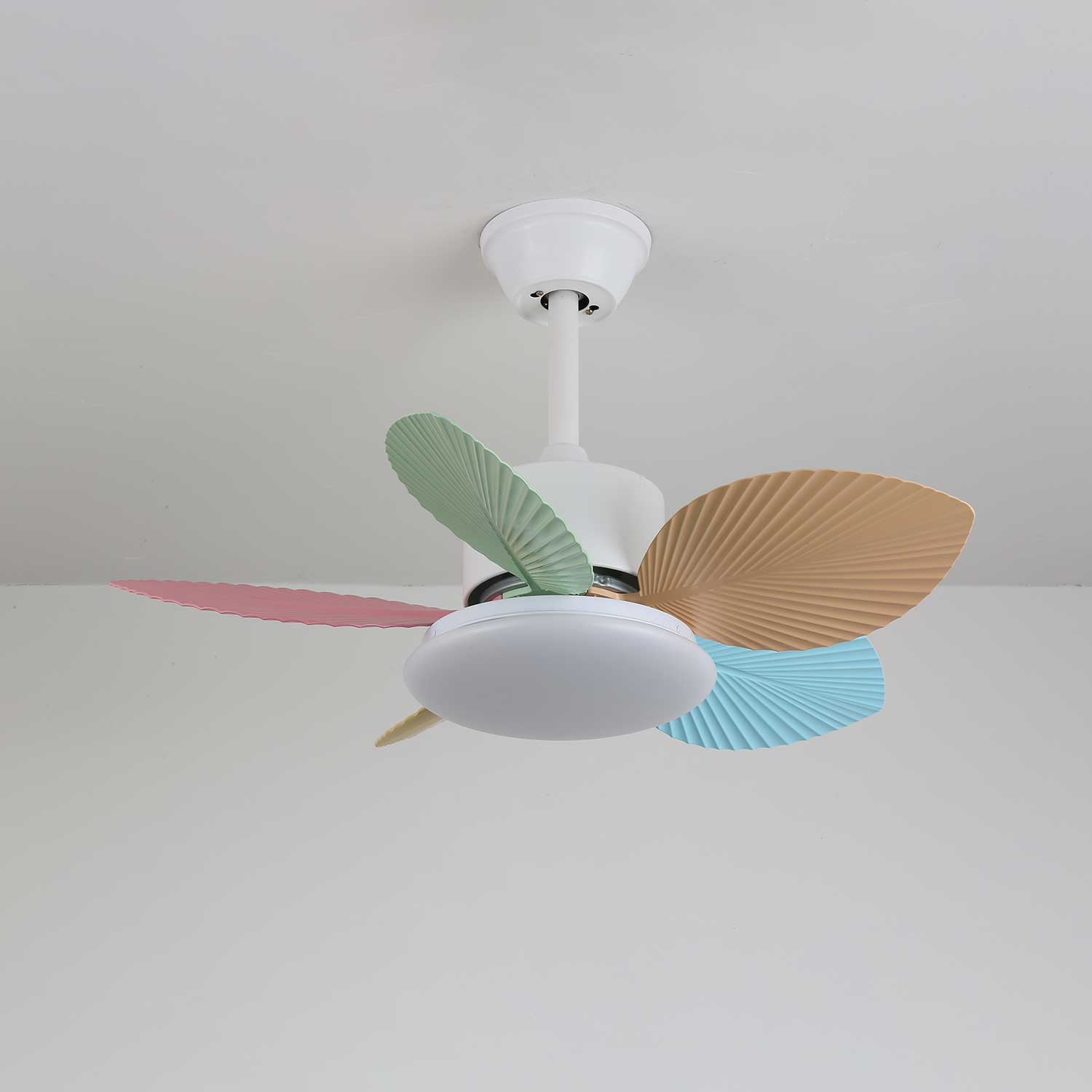 Liora Colorful Glass Ceiling Fan Light-Neutral Decor