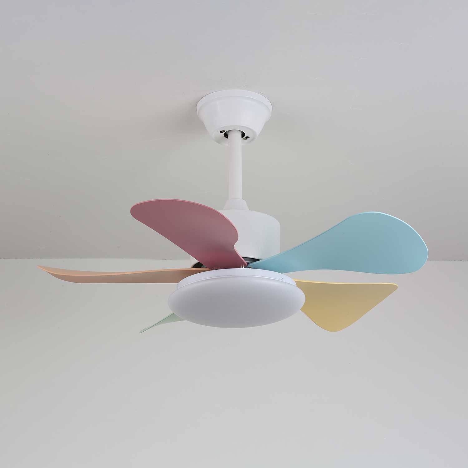 Liora Colorful Glass Ceiling Fan Light-Neutral Decor