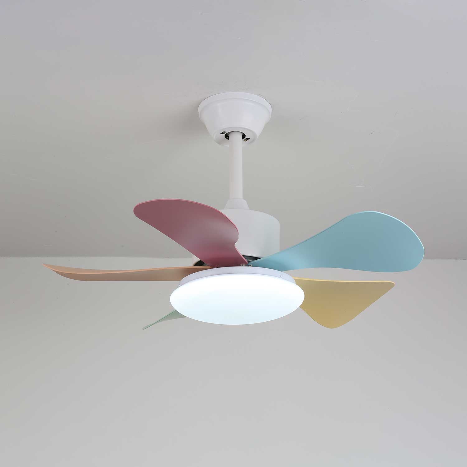 Liora Colorful Glass Ceiling Fan Light-Neutral Decor