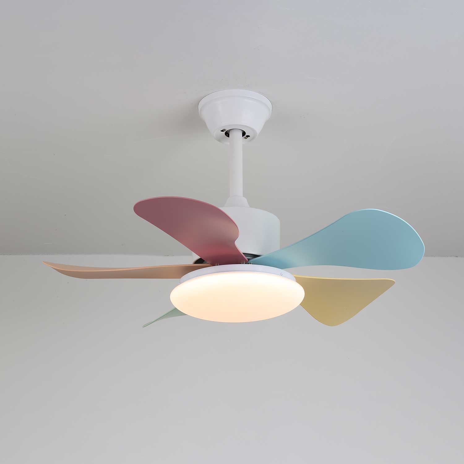 Liora Colorful Glass Ceiling Fan Light-Neutral Decor