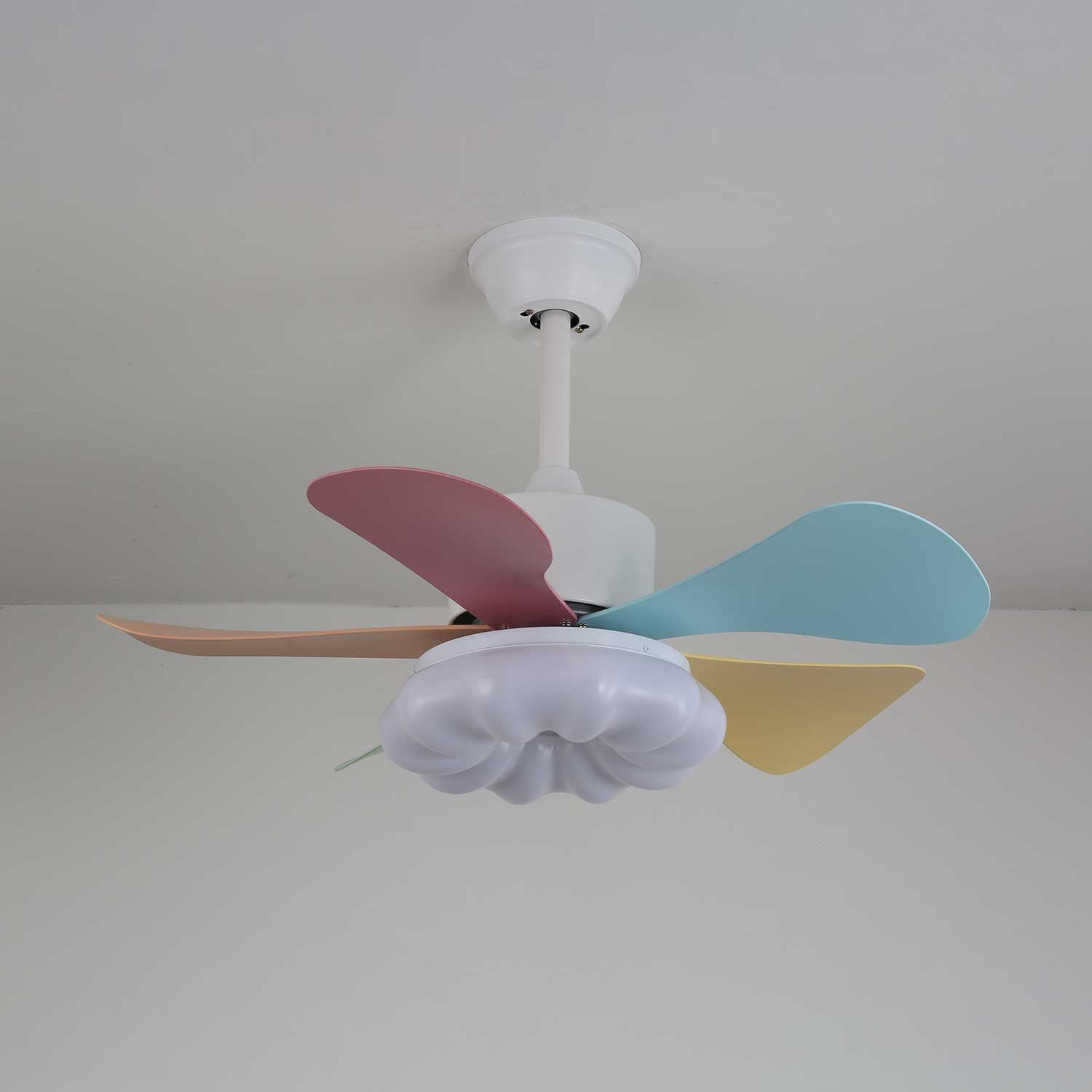 Liora Colorful Glass Ceiling Fan Light-Neutral Decor