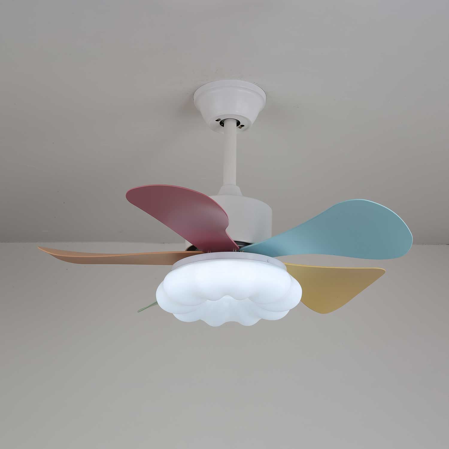 Liora Colorful Glass Ceiling Fan Light-Neutral Decor