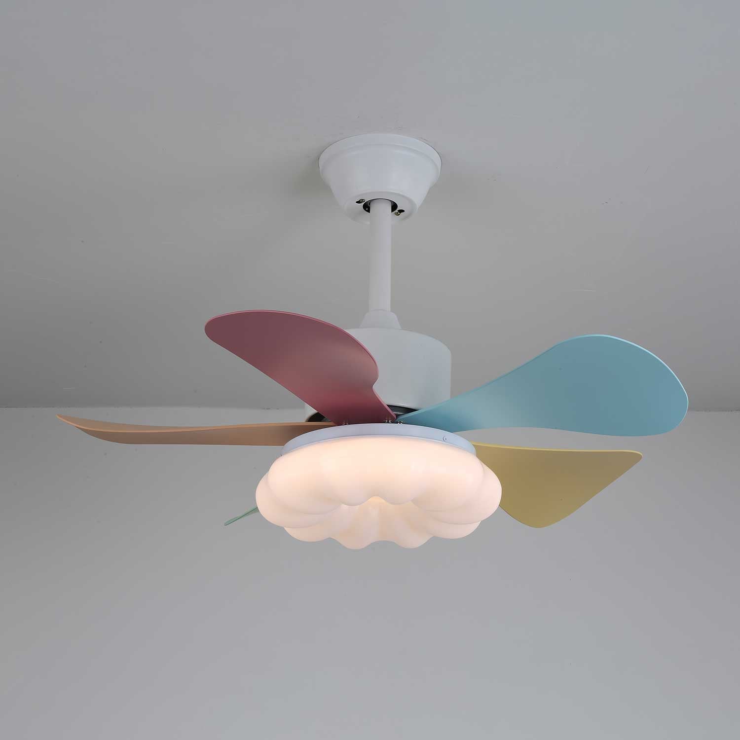 Liora Colorful Glass Ceiling Fan Light-Neutral Decor