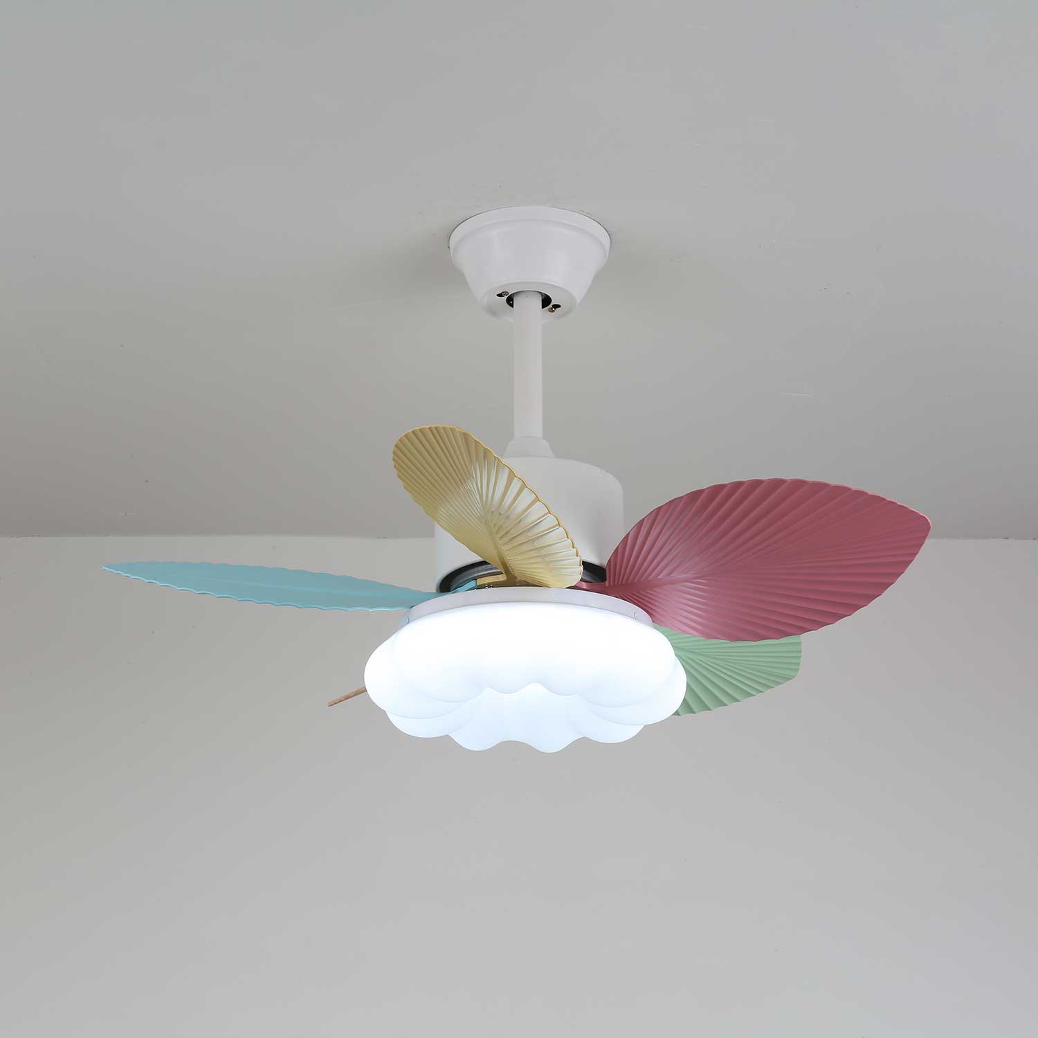 Liora Colorful Glass Ceiling Fan Light-Neutral Decor