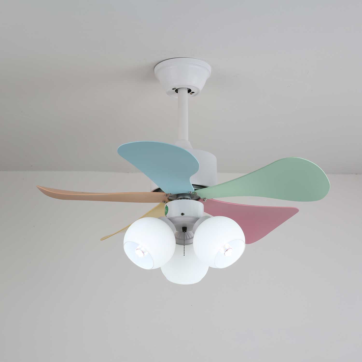 Liora Colorful Glass Ceiling Fan Light-Neutral Decor