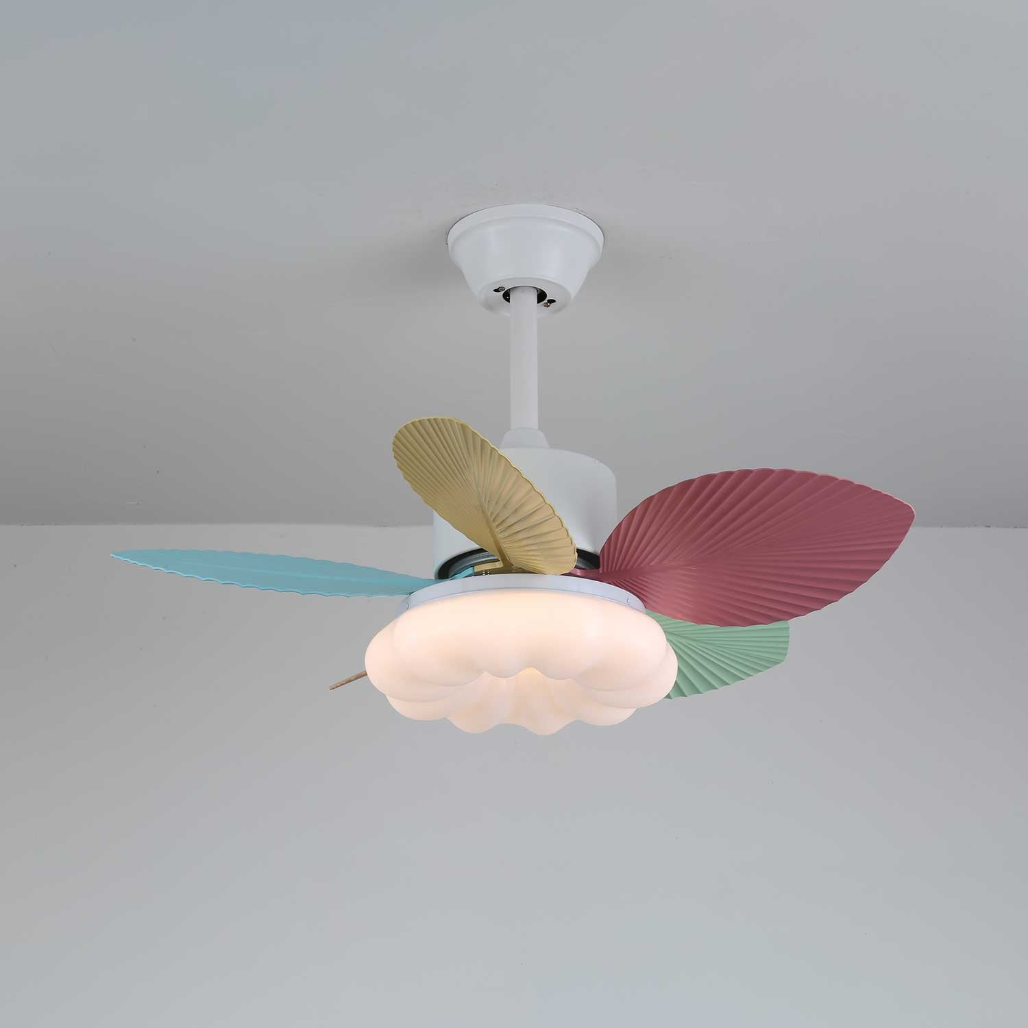 Liora Colorful Glass Ceiling Fan Light-Neutral Decor