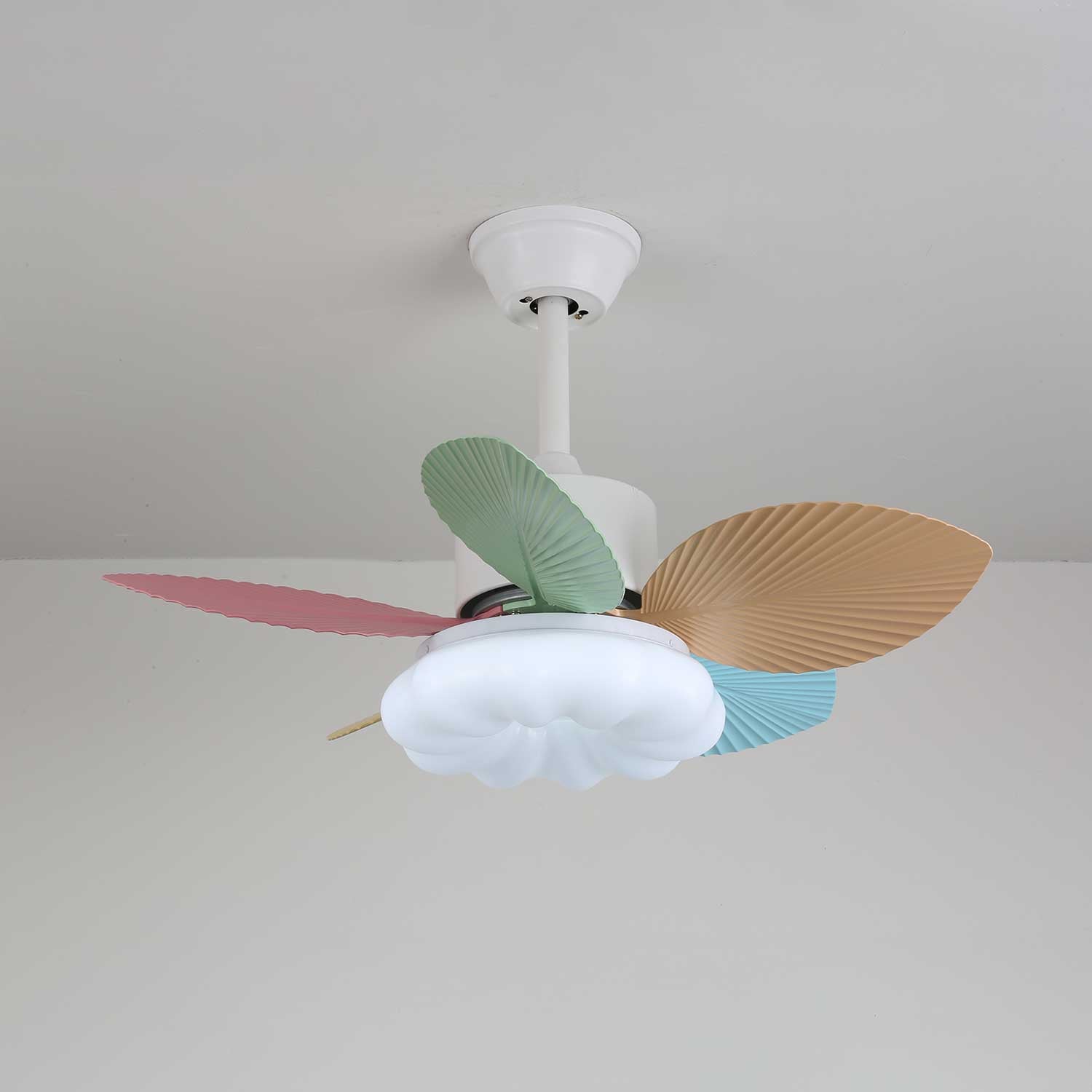 Liora Colorful Glass Ceiling Fan Light-Neutral Decor