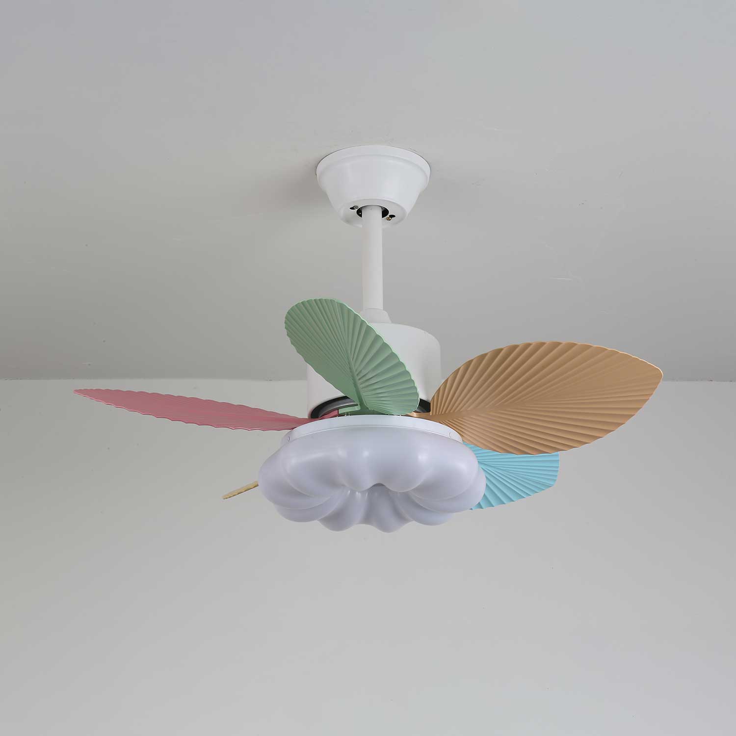 Liora Colorful Glass Ceiling Fan Light-Neutral Decor