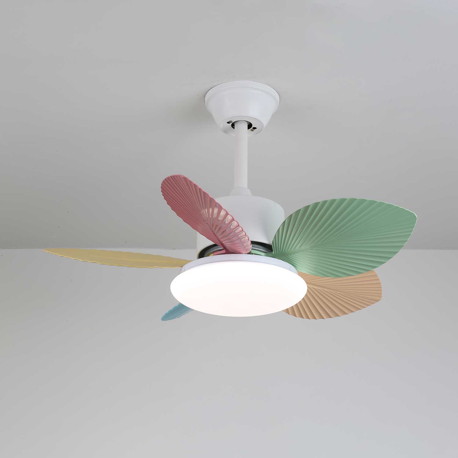 Liora Colorful Glass Ceiling Fan Light-Neutral Decor