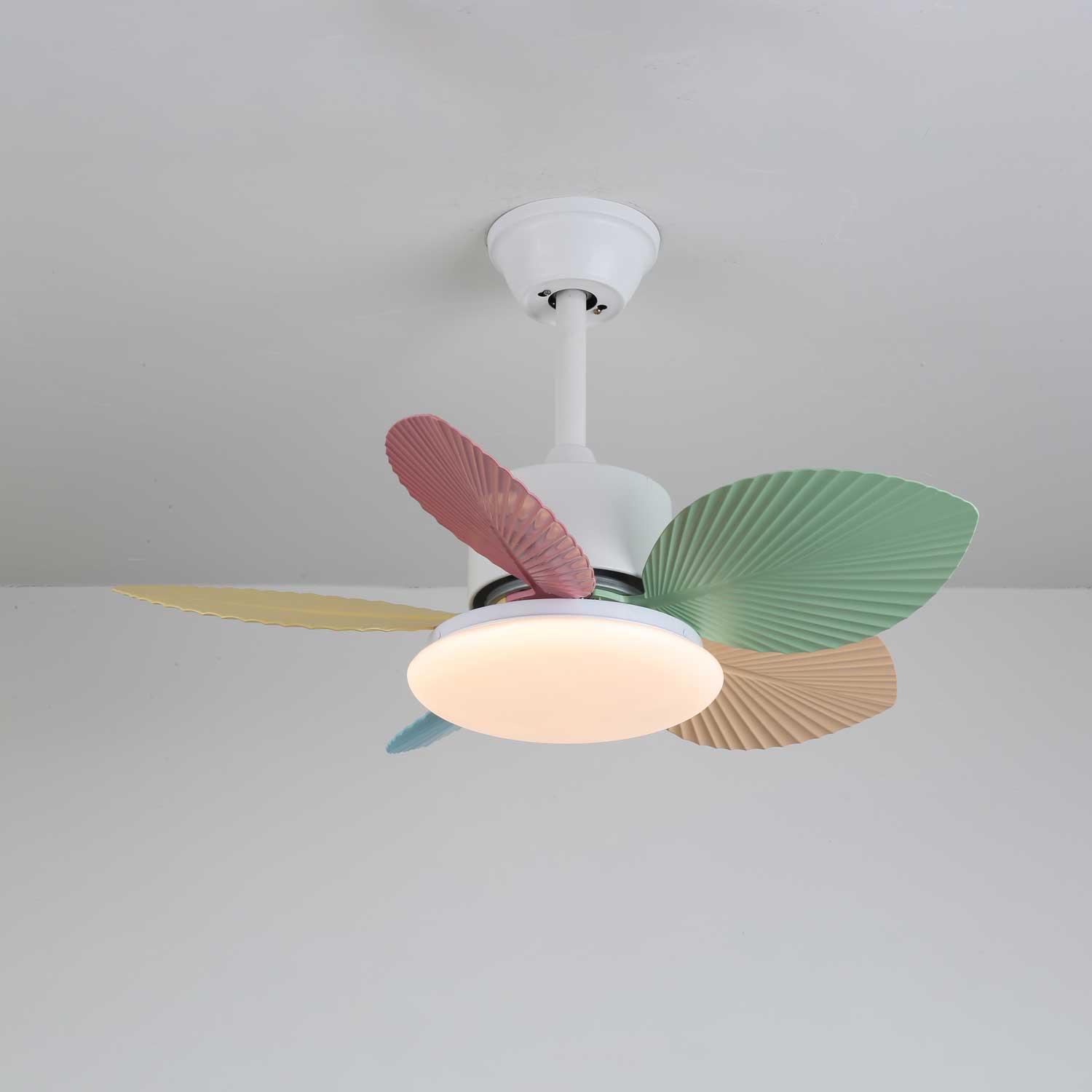 Liora Colorful Glass Ceiling Fan Light-Neutral Decor