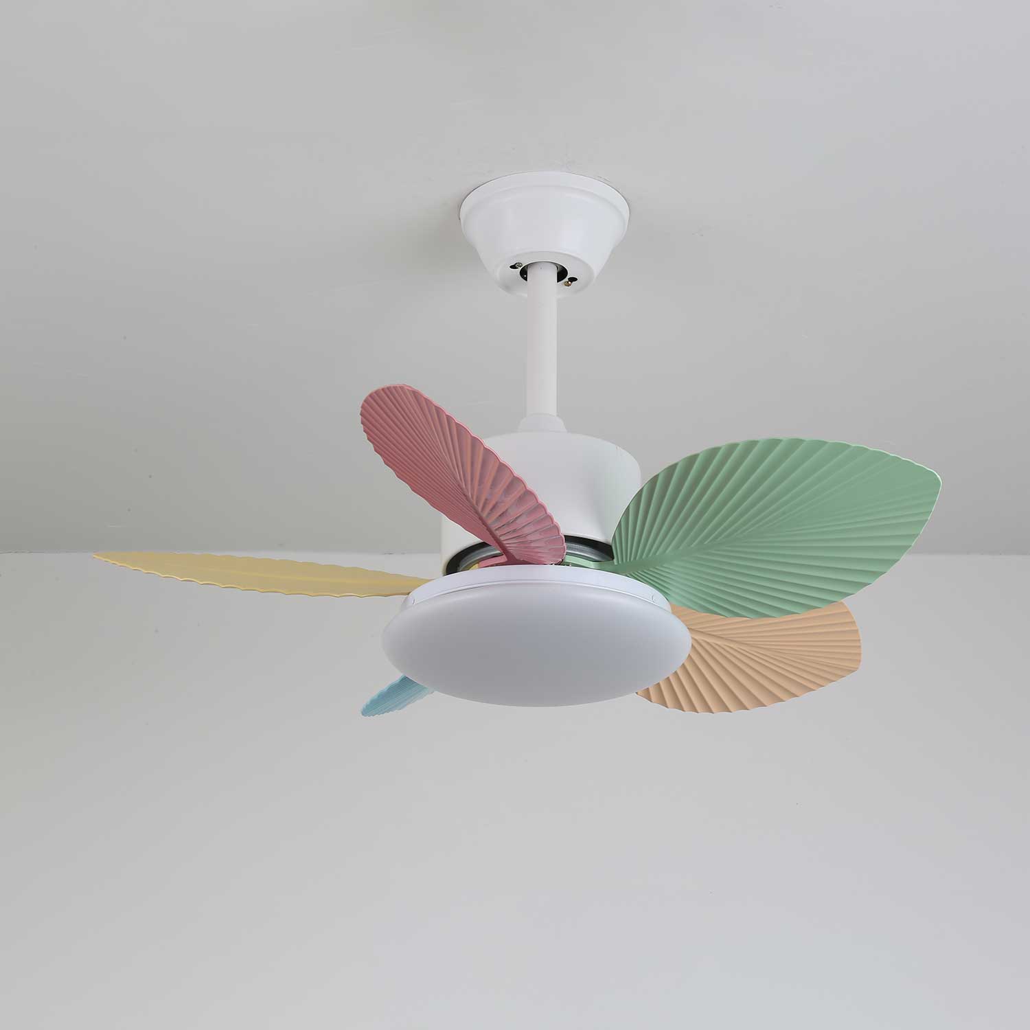 Liora Colorful Glass Ceiling Fan Light-Neutral Decor