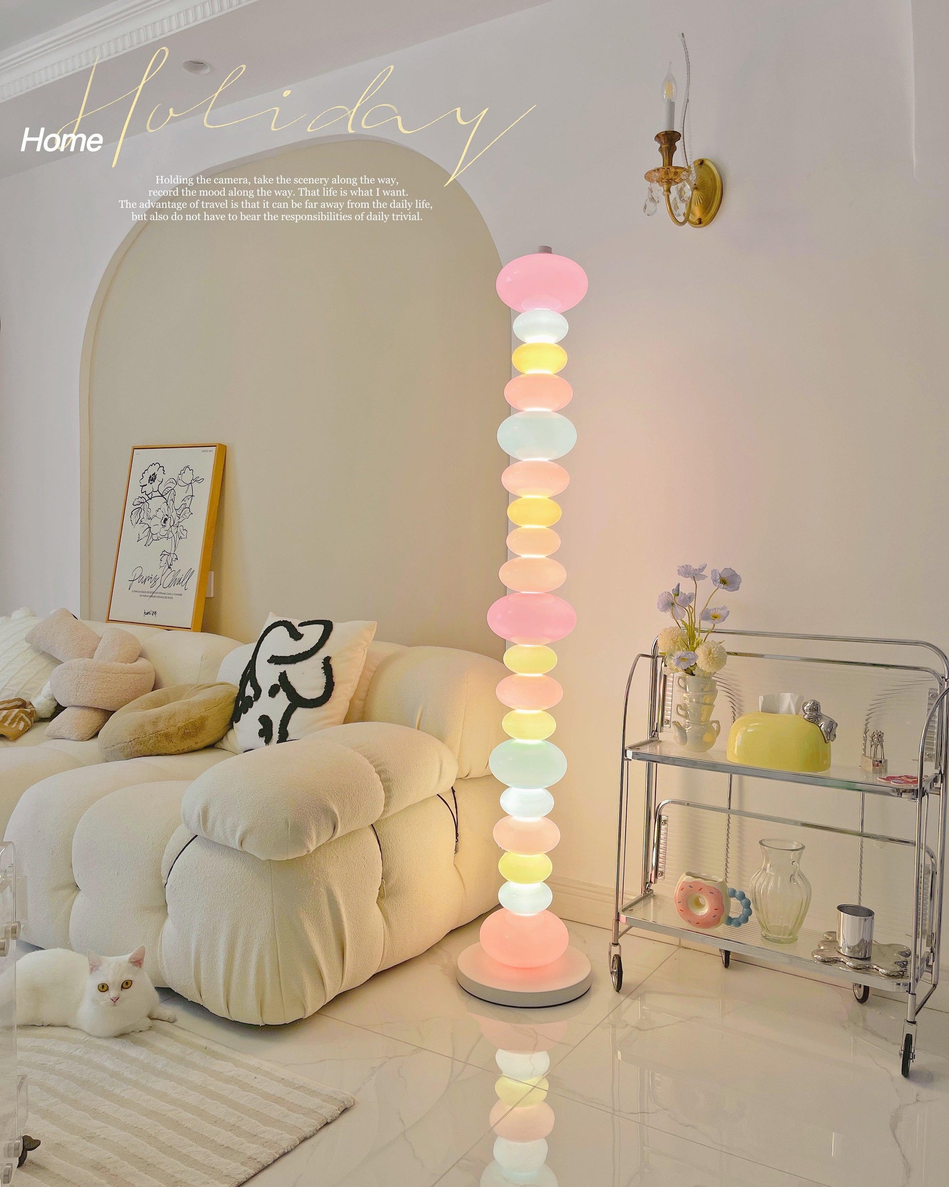 Avelare Marble Atristic Floor Lamp-Neutral Decor