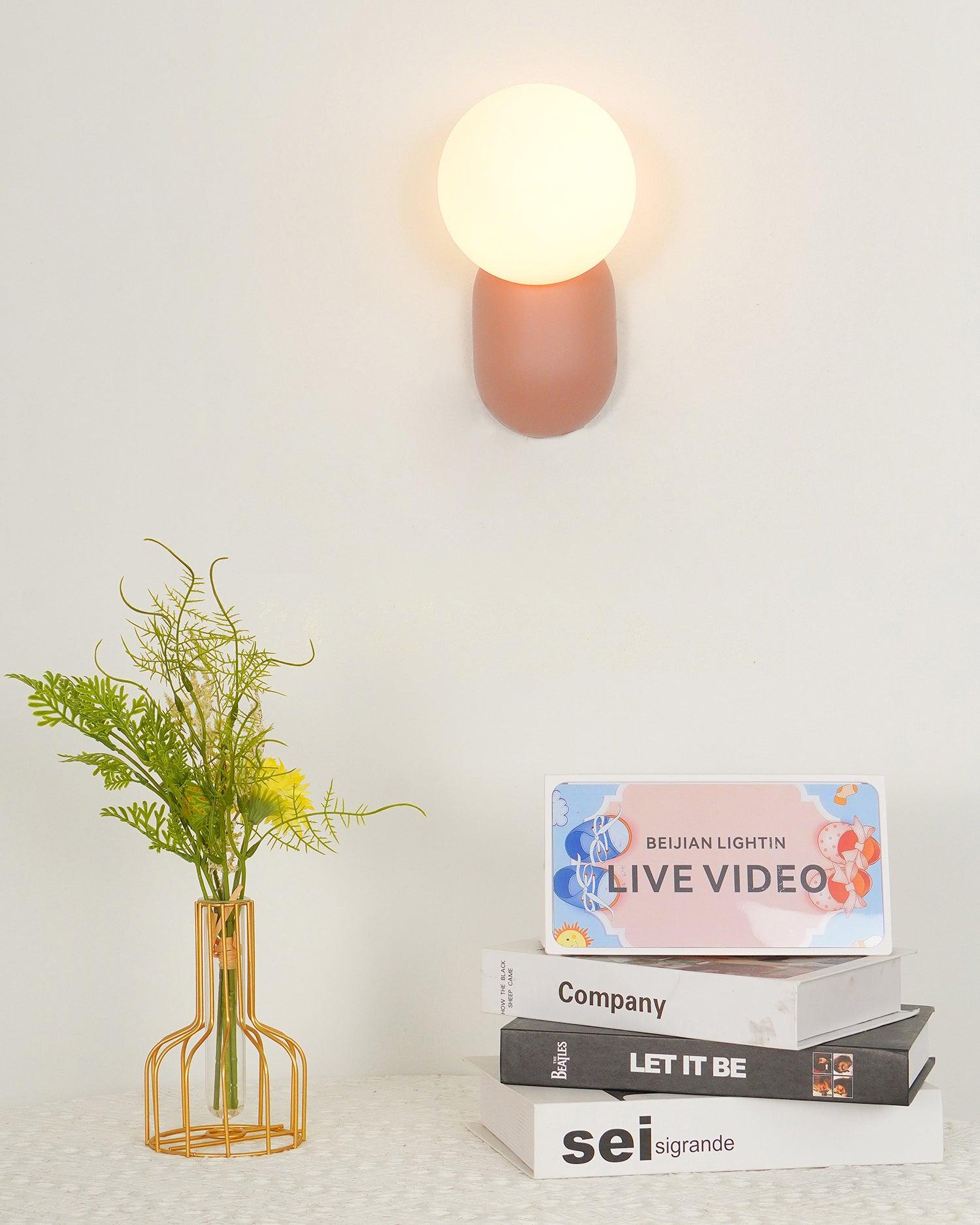 Nelo Minimalist Globe Wall Sconce-Neutral Decor