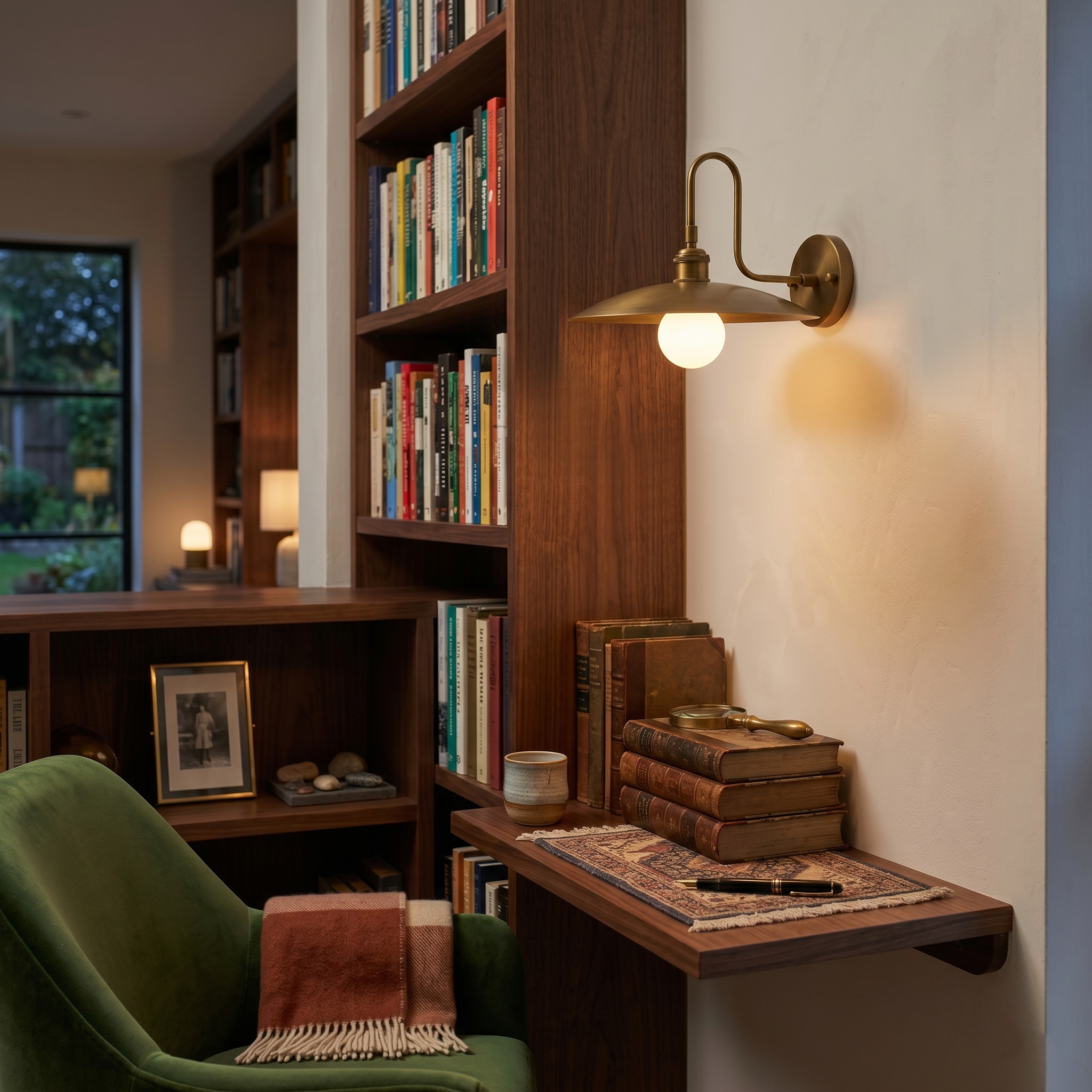 Cantina Wall Lamp installed in a modern living room.