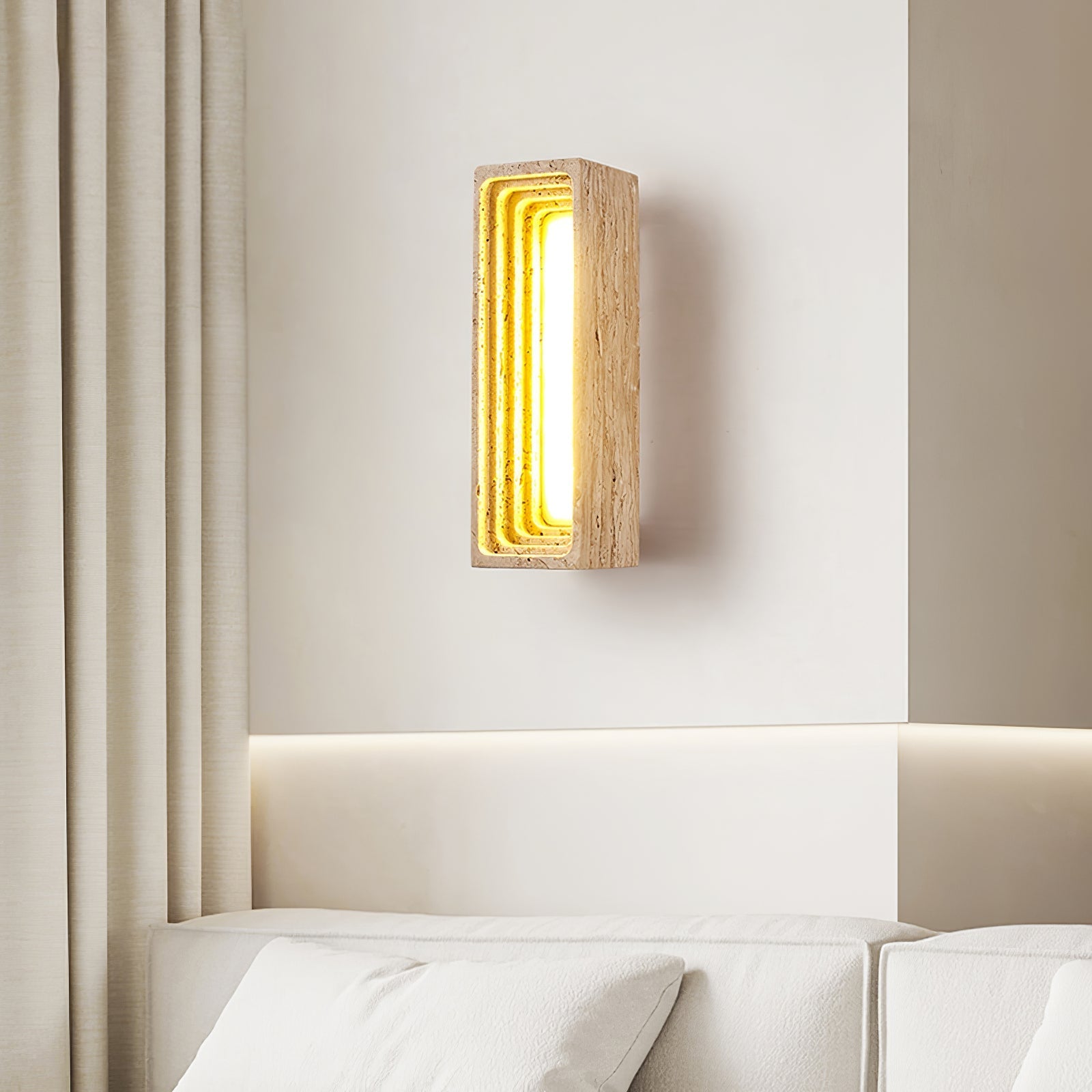 Atheila Travertine Wall Light-Neutral Decor