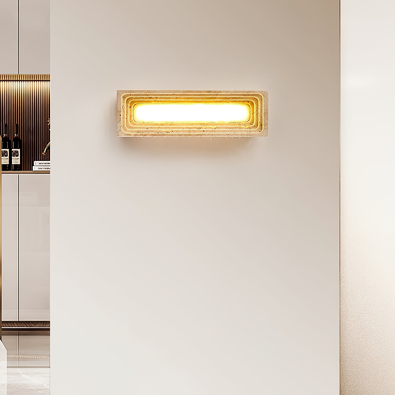 Atheila Travertine Wall Light-Neutral Decor