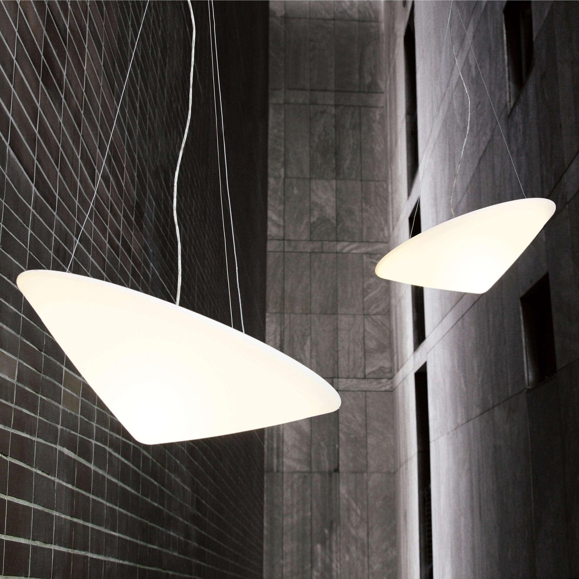 Othian Pendant Lamp Polyethylene Tilted Hat Minimalist-Neutral Decor