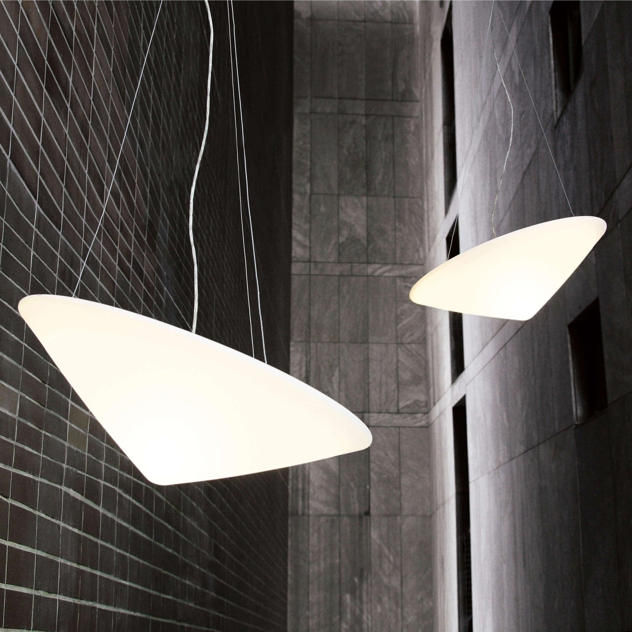 Othian Pendant Lamp Polyethylene Tilted Hat Minimalist-Neutral Decor