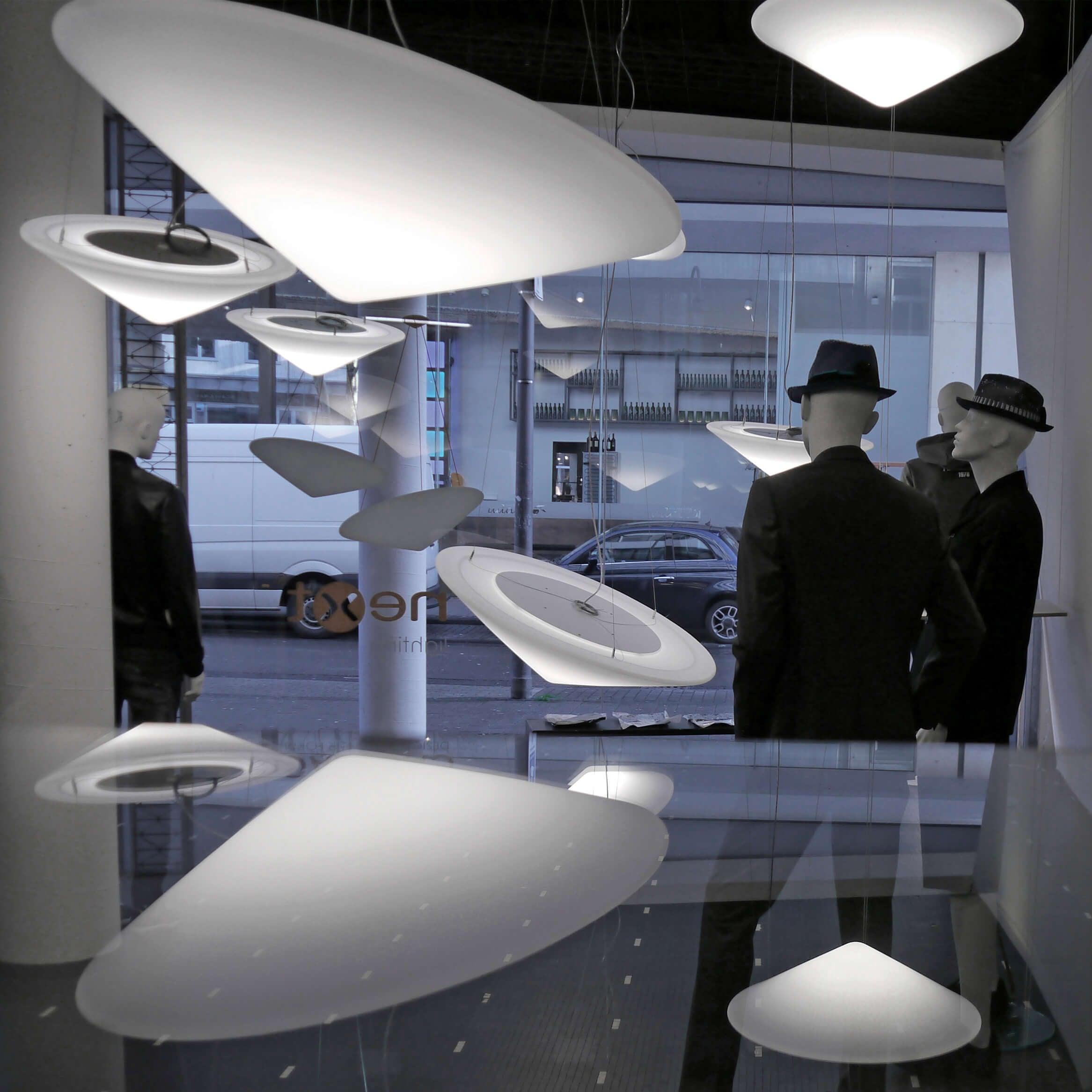 Othian Pendant Lamp Polyethylene Tilted Hat Minimalist-Neutral Decor