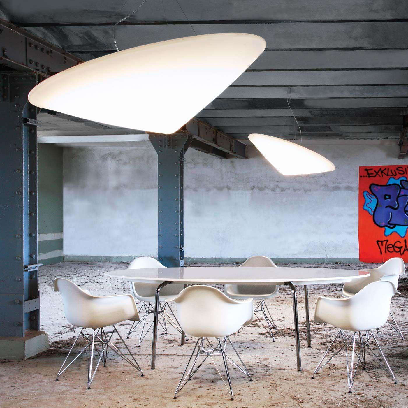 Othian Pendant Lamp Polyethylene Tilted Hat Minimalist-Neutral Decor